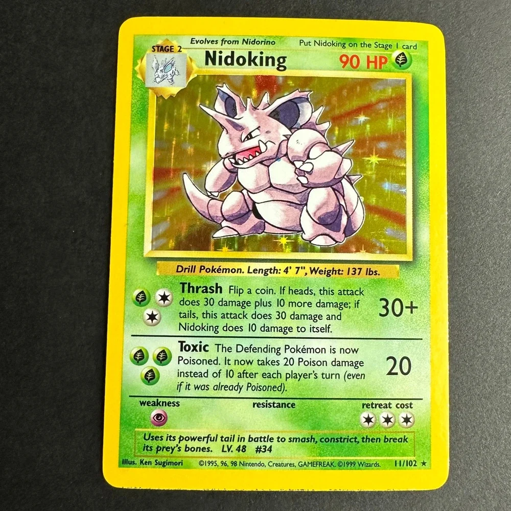 Pokemon TCG Nidoking Base Set 011/102 Holo Rare NM/LP
